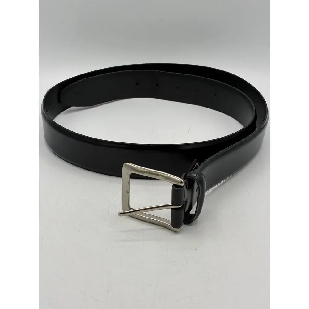 Cole Haan Men’s Black Leather Belt Size 40 Classic Dress Belt Preowned